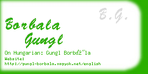 borbala gungl business card